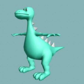 Söt Baby Stegosaurus Rig 3d-modell