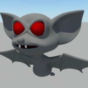 Niedliches Cartoon-Fledermaus-3D-Modell