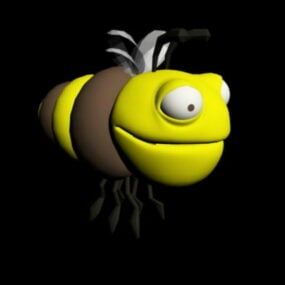 Character Cute Cartoon Bee 3d-modell
