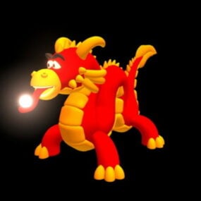 Dragon chinois de dessin animé mignon modèle 3D
