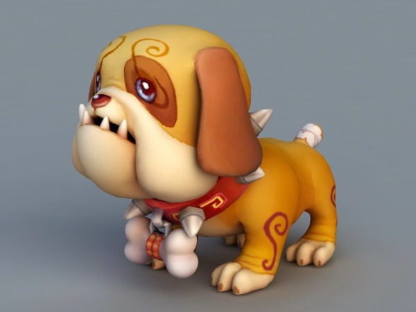 Cute Cartoon Dog Free 3d Model - .Max, .Vray - Open3dModel 119118