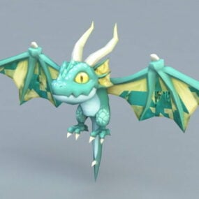 Cute Cartoon Dragon 3d model