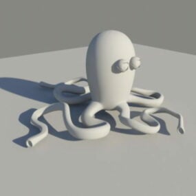 Cute Cartoon Octopus 3d model