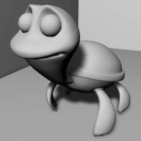 Słodki żółw animowany Model 3D