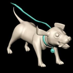 Model 3D uroczego psa