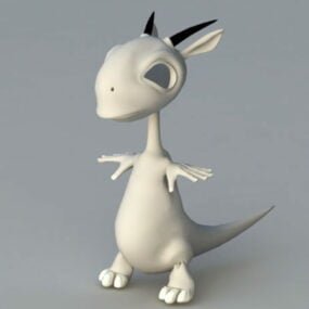 Söpö lohikäärme Rigged & Animoitu 3D-malli