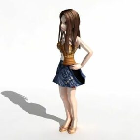 Roztomilá dívka módy 3d model