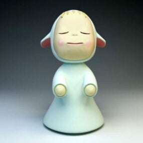 Cute Girl Figurine 3d model