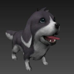 نموذج لطيف الجرو الصغير الكلب 3D