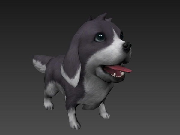 Cute Little Puppy Dog Free 3d Model - .Fbx, .Ma, Mb, .Max, .Obj ...