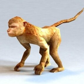 Modelo 3d de macaco fofo