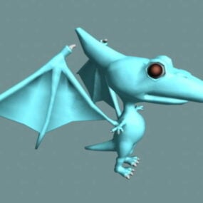 Schattig Pterosaur Rig 3D-model