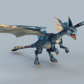 Милий крихітний дракон 3d модель