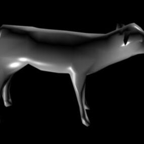 Niedliches Baby-Kalb-Kuh-Tier-3D-Modell
