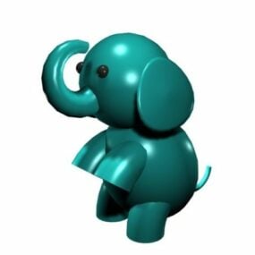 Cute Baby Elephant Toy 3d model