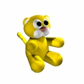 Cute Baby Tiger Toy 3d model