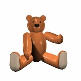 Cute Bear Sitting Toy 3d model