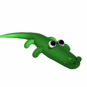Cute Cartoon Alligator Toy 3d model