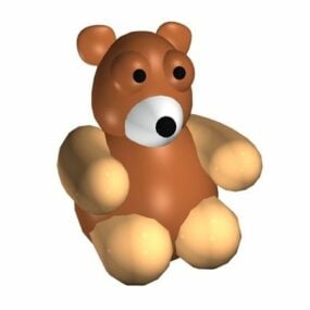 Милий мультяшний ведмідь іграшка 3d модель