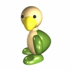 Toy Cute Cartoon Bird 3d-model