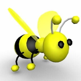 شخصية لطيف الكرتون تلعثم النحل نموذج 3D