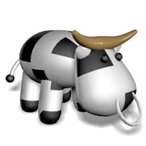 Χαριτωμένο καρτούν παιχνίδι αγελάδας τρισδιάστατο μοντέλο