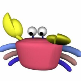 Toy Cute Cartoon Crab 3d model