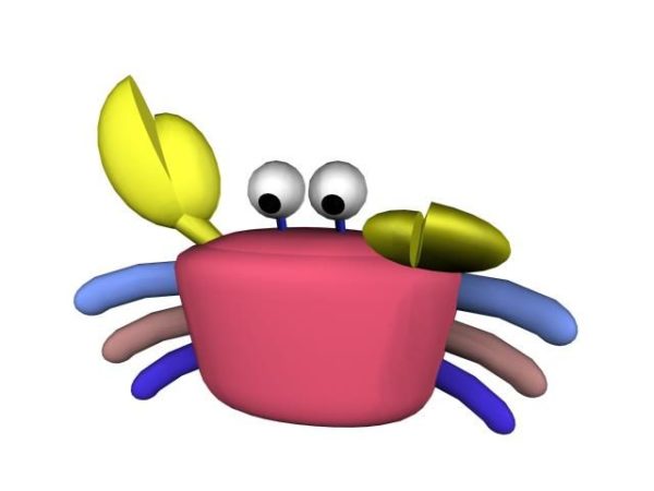 Toy Cute Cartoon Crab Free 3d Model - .Max, .Vray - Open3dModel