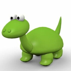 Söt tecknad dinosaurie 3d-modell