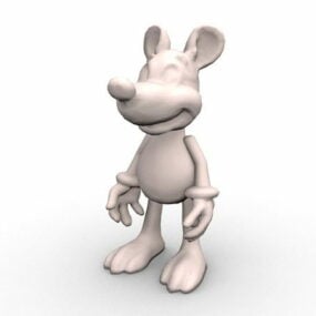 人物可爱的卡通老鼠3d模型