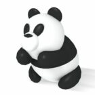 Söt tecknad panda