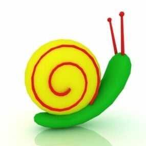 Cute Cartoon Snail Toy 3d model