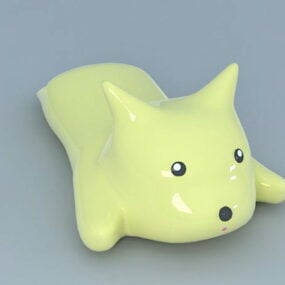 Cute Ceramic Animal Character 3d model