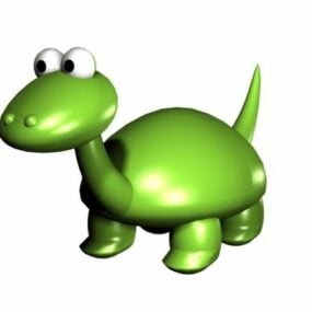 Simpatico modello 3d di dinosauro verde