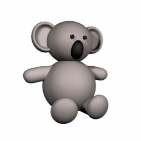 Roztomilý 3D model hračky medvěda grizzlyho