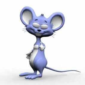 Śliczna mysz postać z kreskówki Model 3D