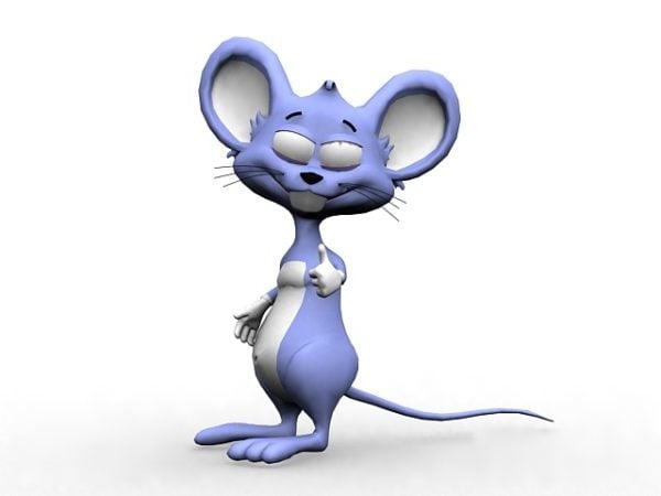 Cute Mouse Cartoon Character Free 3d Model - .Max, .Vray - Open3dModel