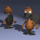 Lindo personaje de dibujos animados de ornitorrinco