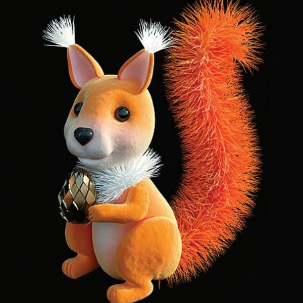 Sød plys legetøj egern Belka