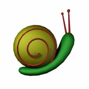 Cute Snail Cartoon Toy 3d model