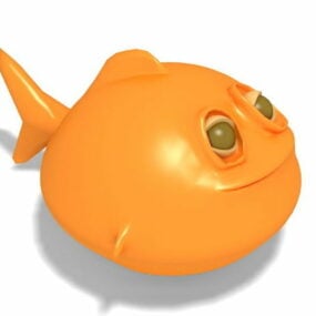 Nhân vật Cá voi dễ thương Mô hình hoạt hình 3d