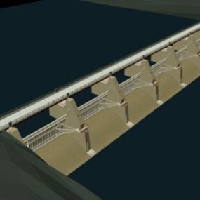 3D-Modell der Staudammbrücke