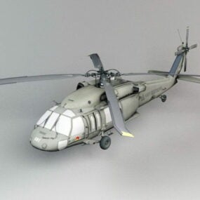 Modelo 3D do helicóptero Dark Hawk