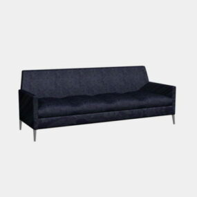 3д модель темно-синего дивана-кровати