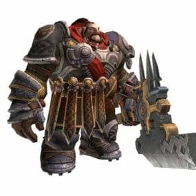 Darksiders Ii Dwarf Warrior Character 3D-malli