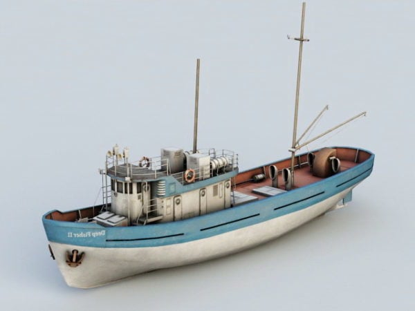 Deep Sea Fishing Boat Free 3d Model Fbx Open3dmodel 110130
