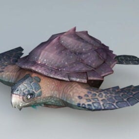 卡通绿海龟3d模型