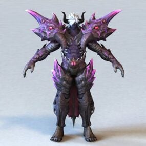 Demon Warrior Animated Rigged 3d model