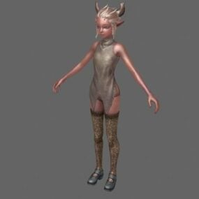 Karakter Demon Bud Girl 3d-model