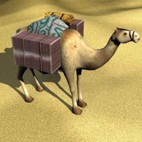 3д модель пустынного верблюда
